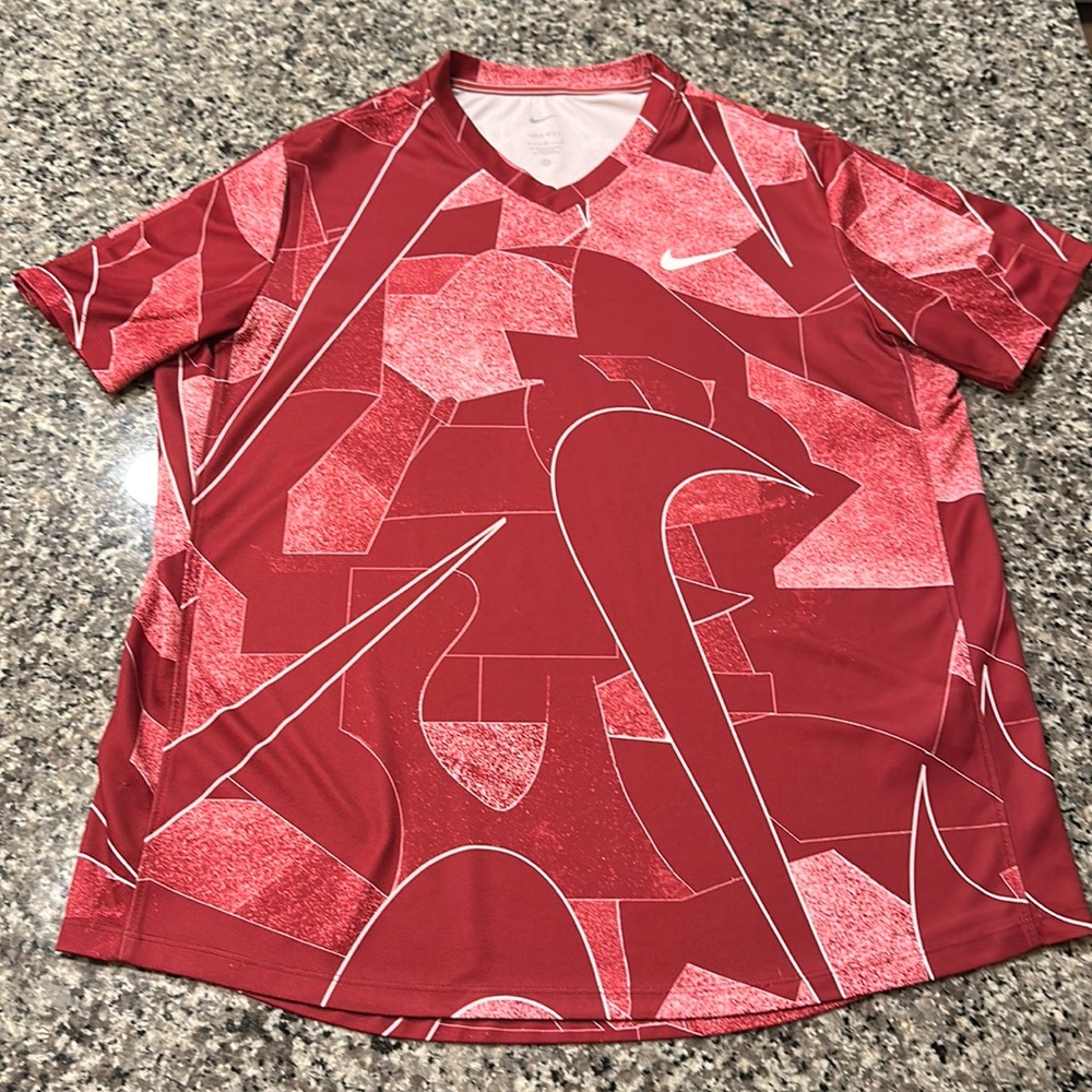 Maroon Nike DriFit Tennis Shirt